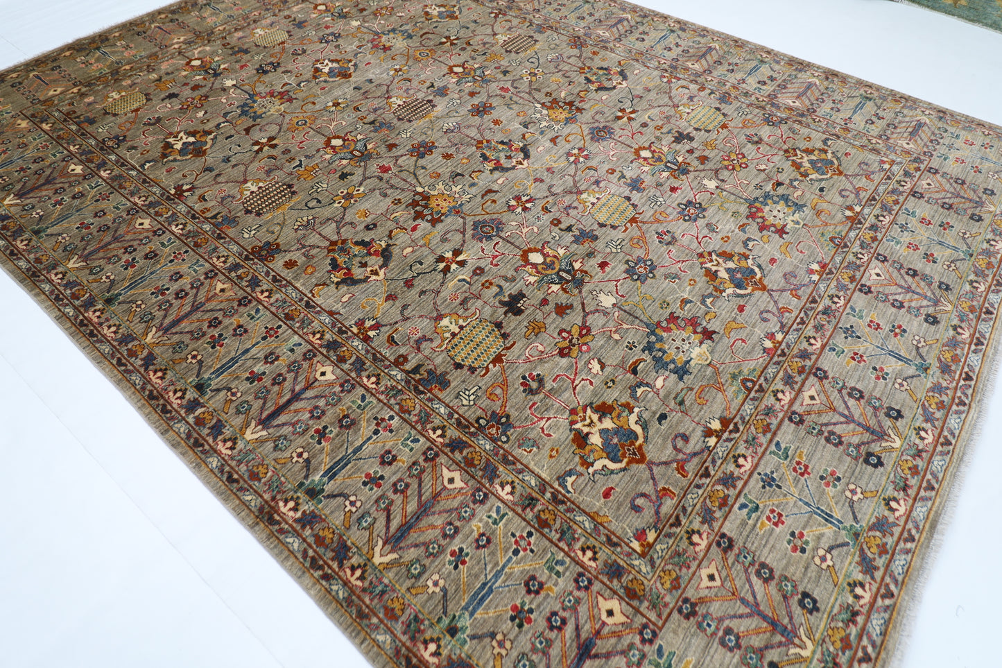 278 x 365 cm | Sultani Afghan Tribal Hand Knotted Veg Dye Wool carpet