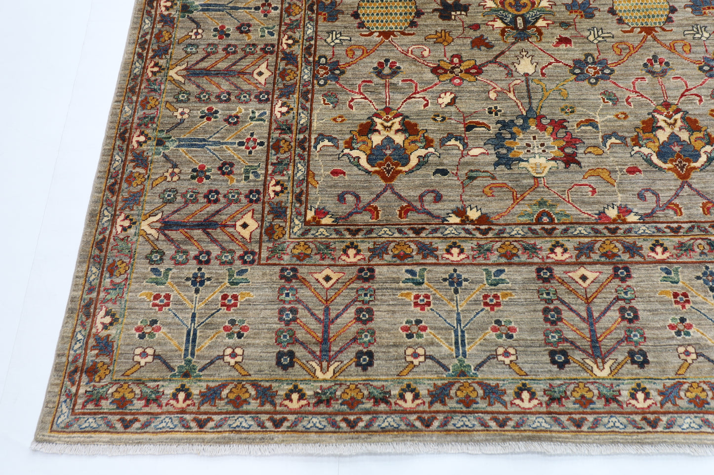 278 x 365 cm | Sultani Afghan Tribal Hand Knotted Veg Dye Wool carpet