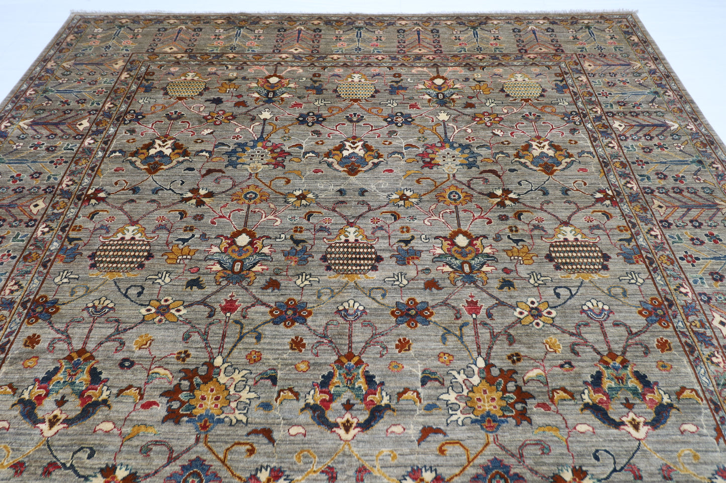 278 x 365 cm | Sultani Afghan Tribal Hand Knotted Veg Dye Wool carpet