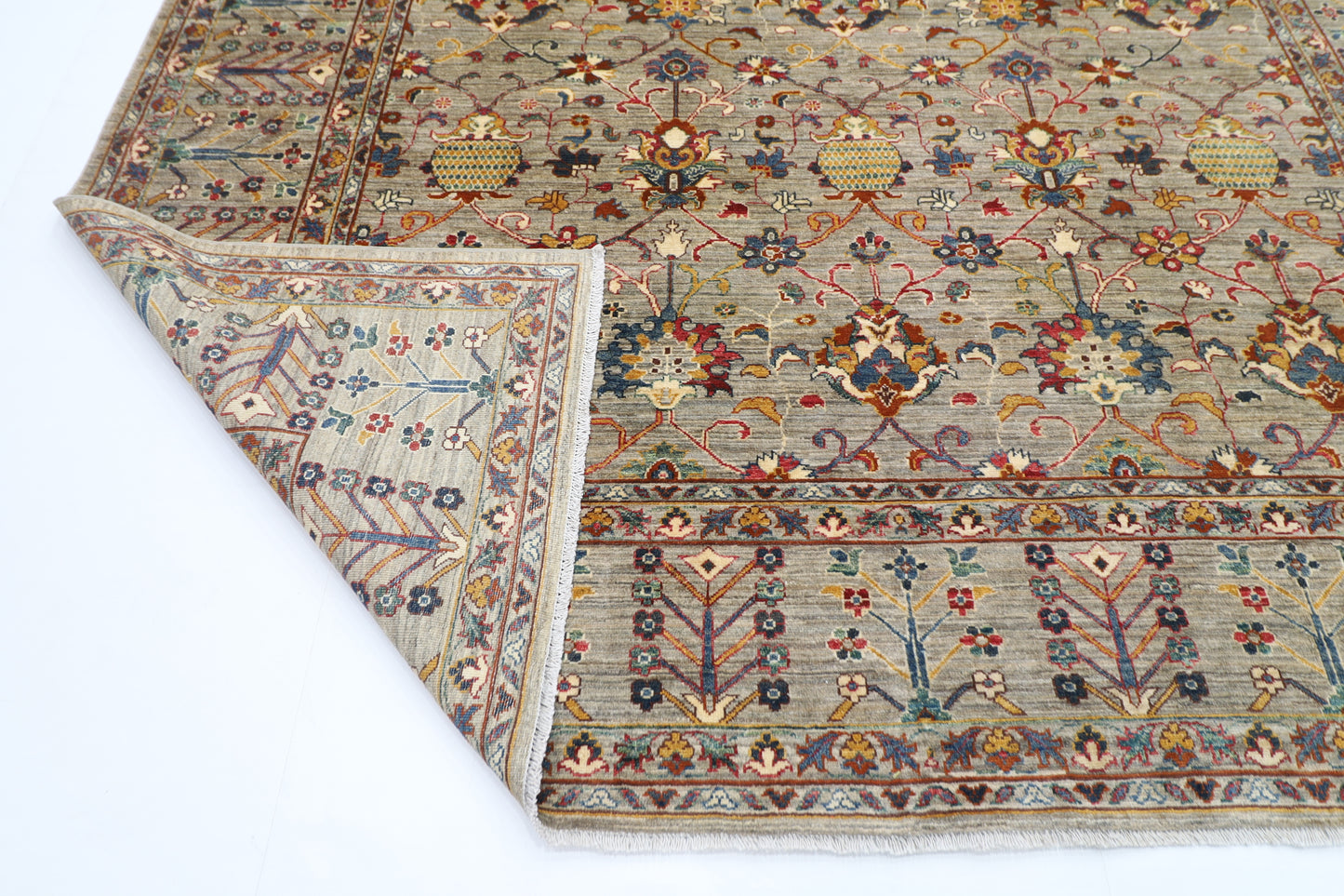 278 x 365 cm | Sultani Afghan Tribal Hand Knotted Veg Dye Wool carpet