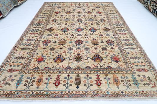 270 x 354 cm | Sultani Afghan Tribal Hand Knotted Veg Dye Wool carpet