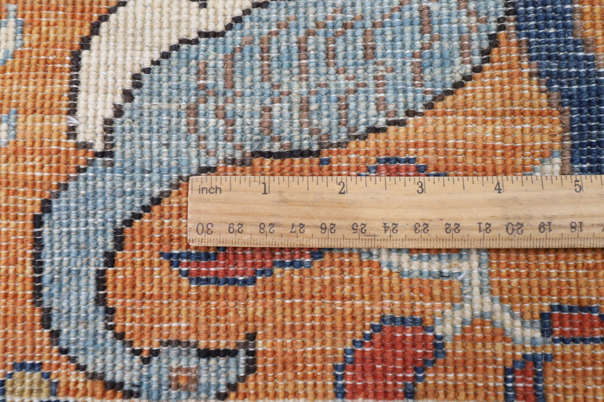 245 x 290 cm | Birds Yellow Design Hand Knotted veg Dye Wool Afghan Carpet