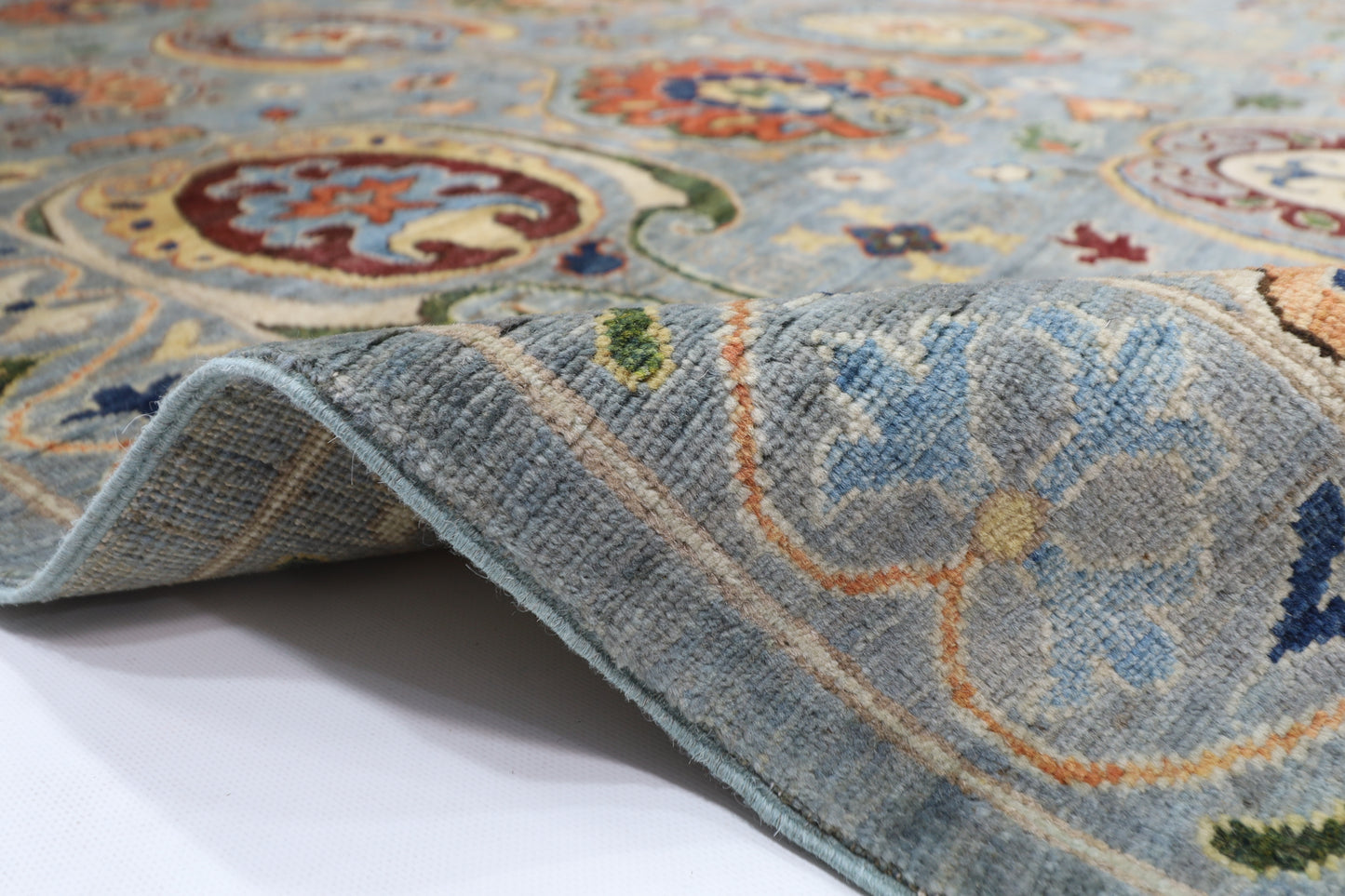 305 x 417 cm | Suzani Afghan Tribal Hand Knotted Veg Dye Wool carpet