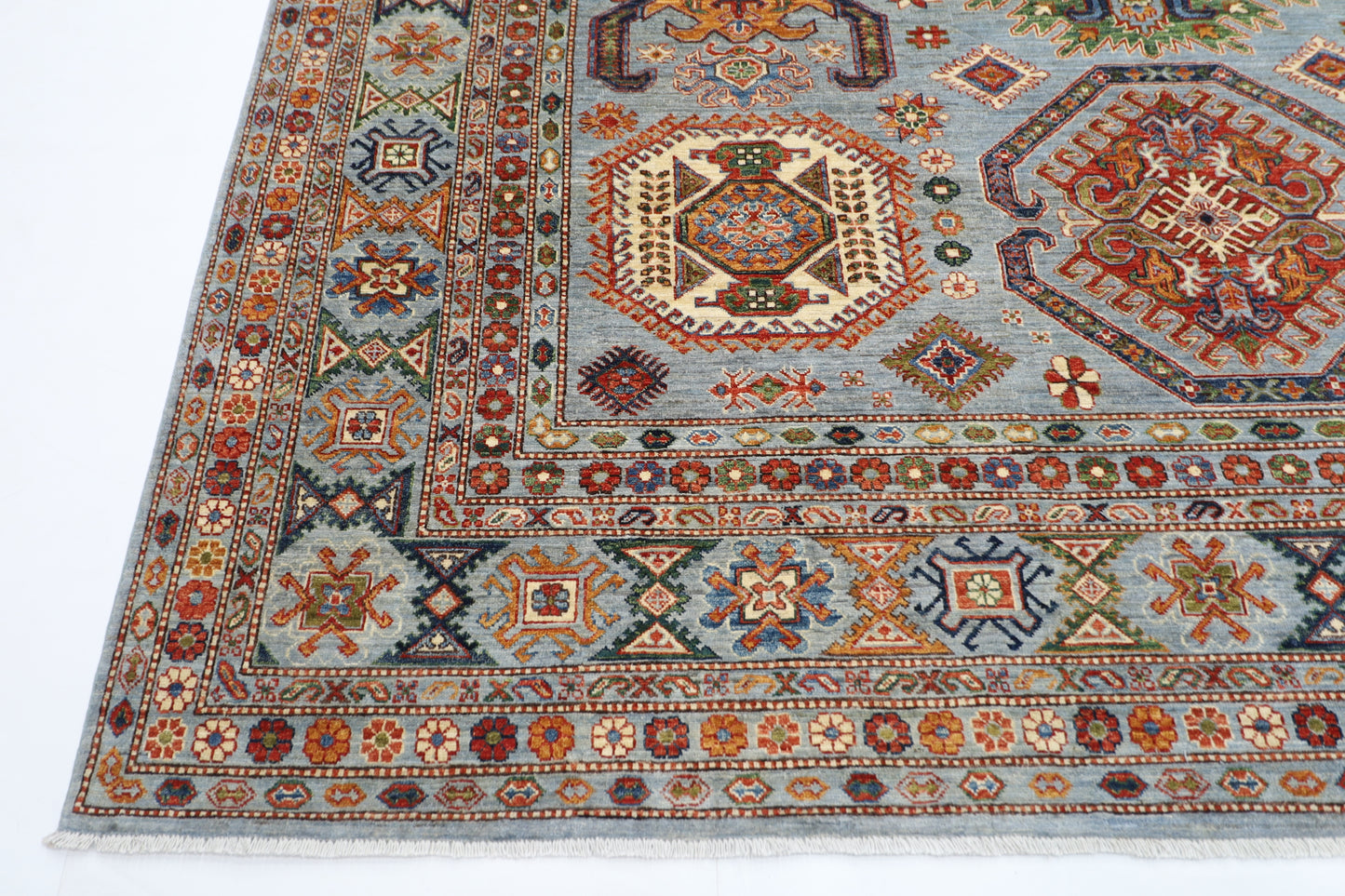 300 x 412 cm | Kazak Afghan Tribal Hand Knotted Veg Dye Wool carpet