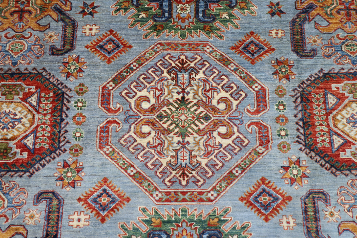 300 x 412 cm | Kazak Afghan Tribal Hand Knotted Veg Dye Wool carpet