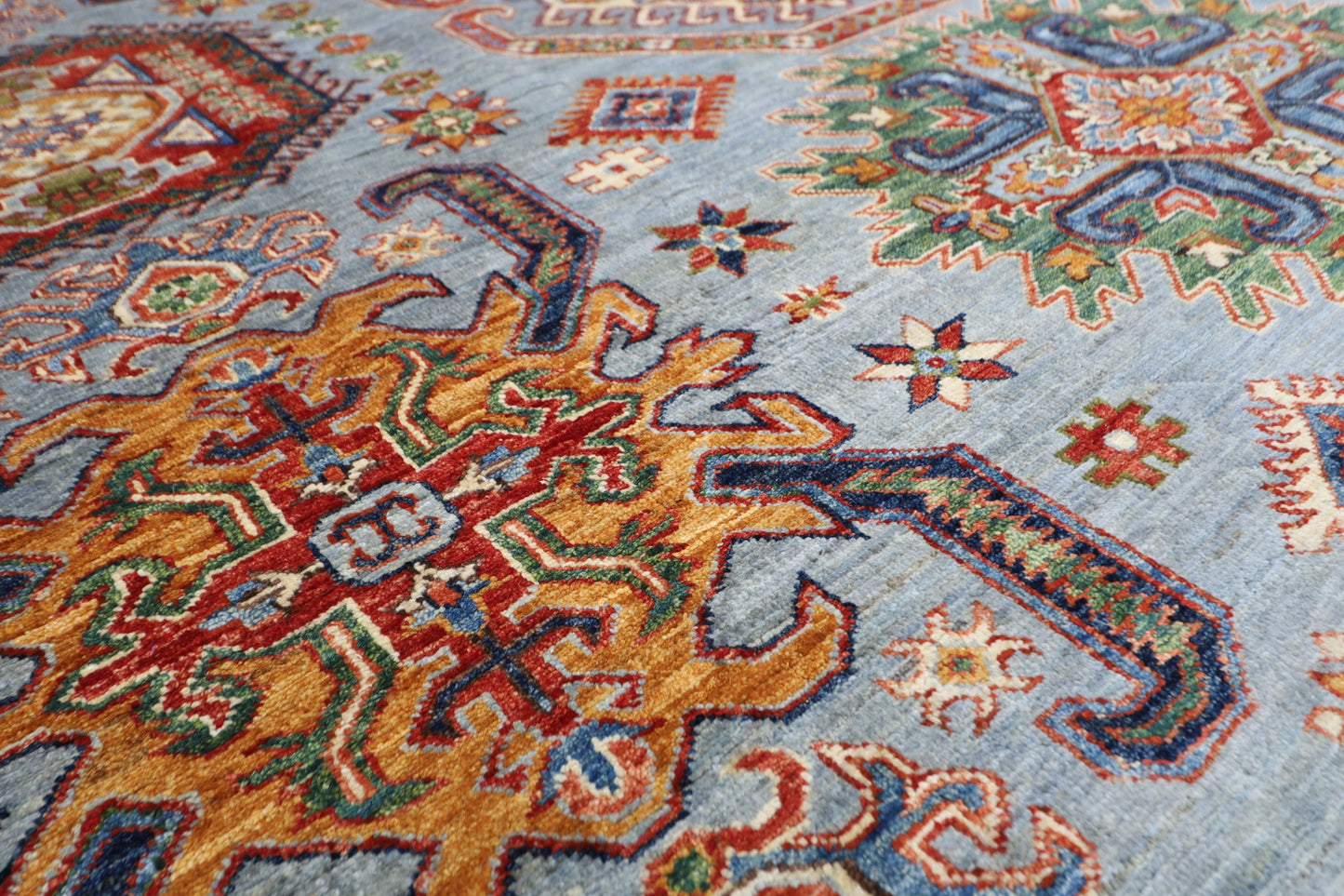 300 x 412 cm | Kazak Afghan Tribal Hand Knotted Veg Dye Wool carpet