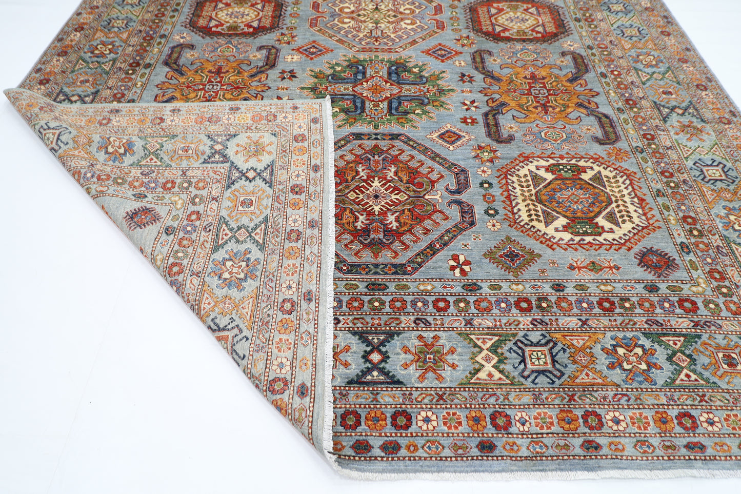 300 x 412 cm | Kazak Afghan Tribal Hand Knotted Veg Dye Wool carpet