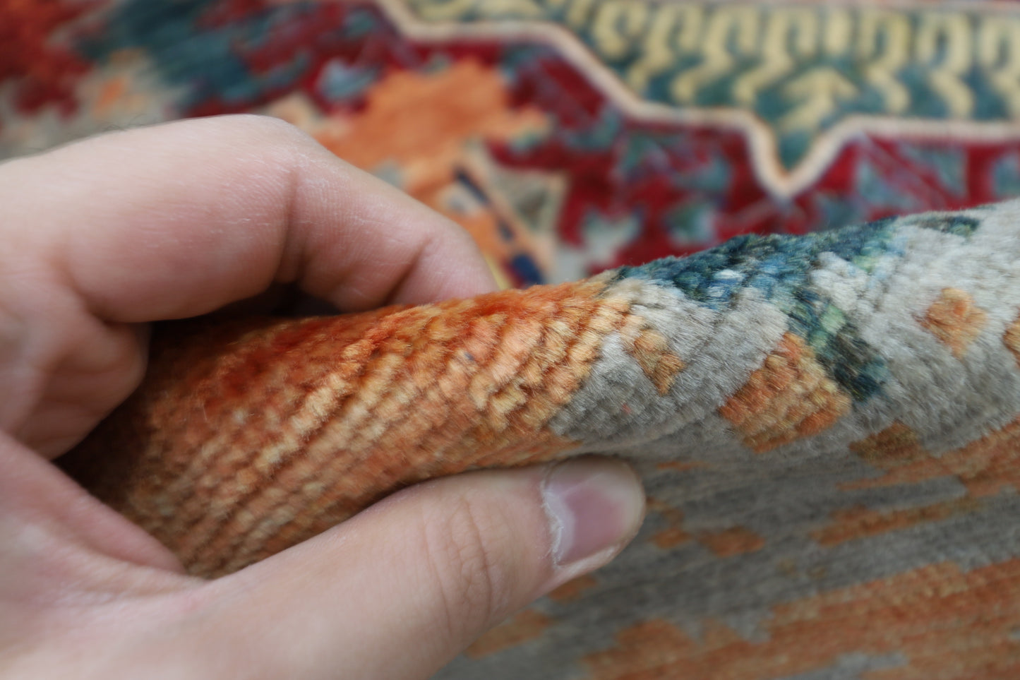 245 x 297 cm | Abstract Mamluk Afghan Tribal Hand Knotted Veg Dye Wool carpet