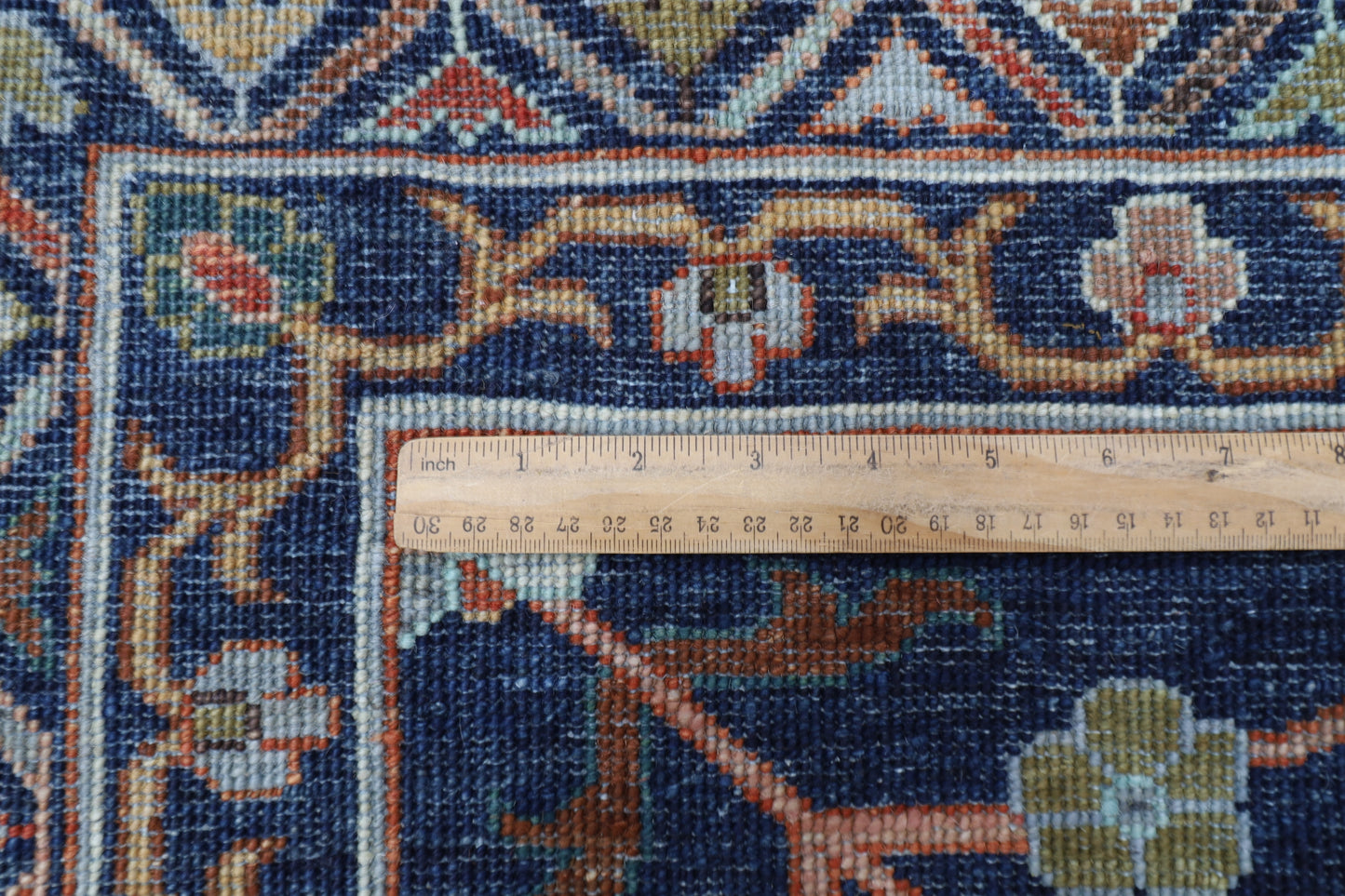267 x 369 cm | Sultani Navy Blue Area Rug Afghan Hand Knotted Veg Dye Wool carpet