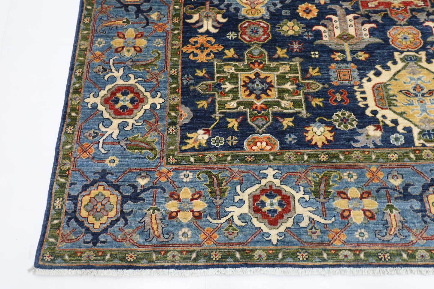 248 x 300 cm | Baluch Navy Afghan Tribal Hand Knotted Veg Dye Wool carpet