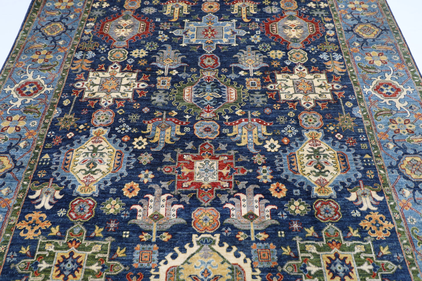 248 x 300 cm | Baluch Navy Afghan Tribal Hand Knotted Veg Dye Wool carpet