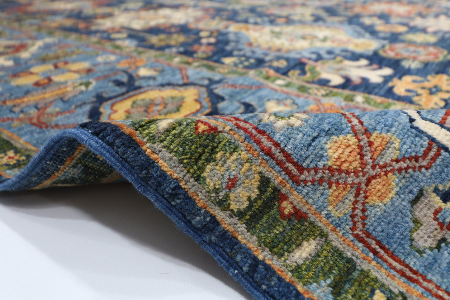 248 x 300 cm | Baluch Navy Afghan Tribal Hand Knotted Veg Dye Wool carpet