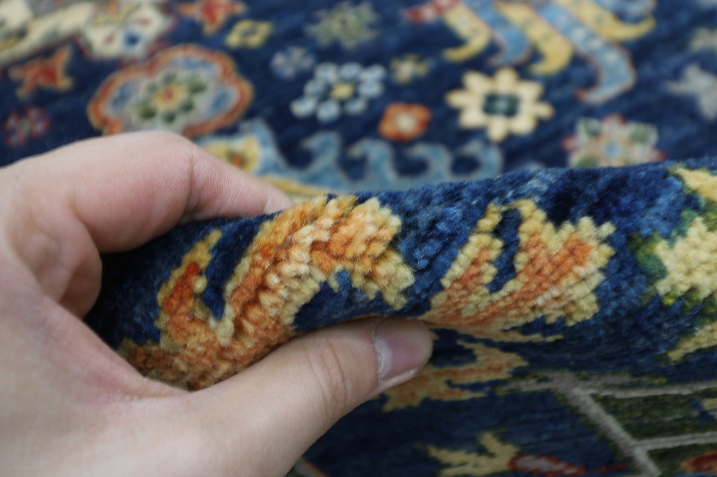 248 x 300 cm | Baluch Navy Afghan Tribal Hand Knotted Veg Dye Wool carpet