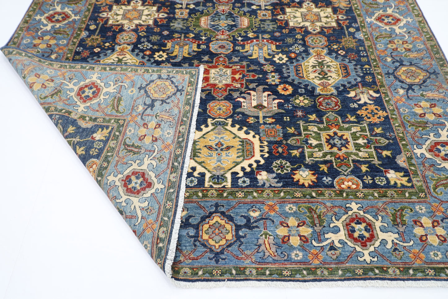 248 x 300 cm | Baluch Navy Afghan Tribal Hand Knotted Veg Dye Wool carpet