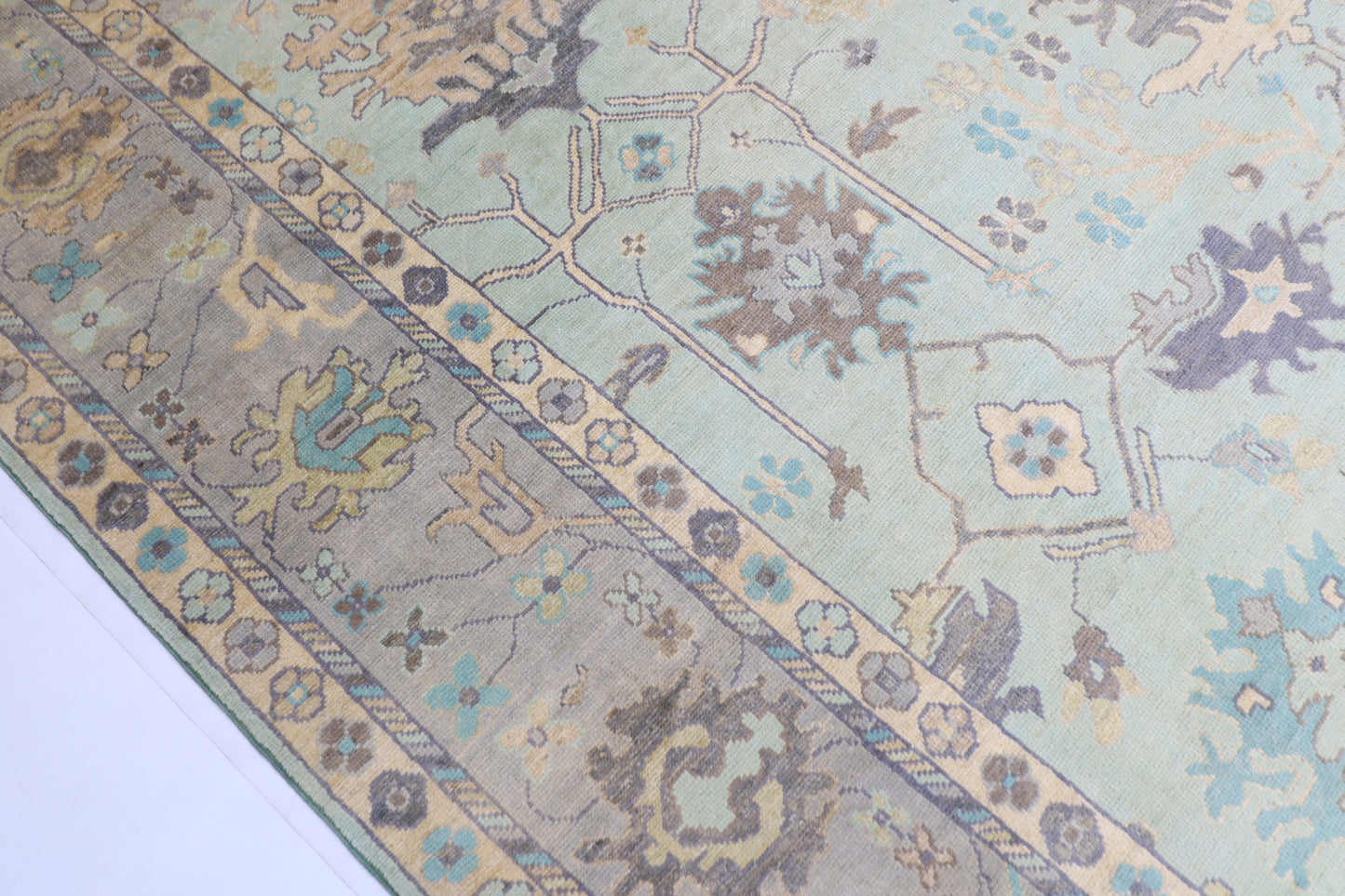 275 x 365 cm | Oushak Afghan Tribal Hand Knotted Veg Dye Wool carpet