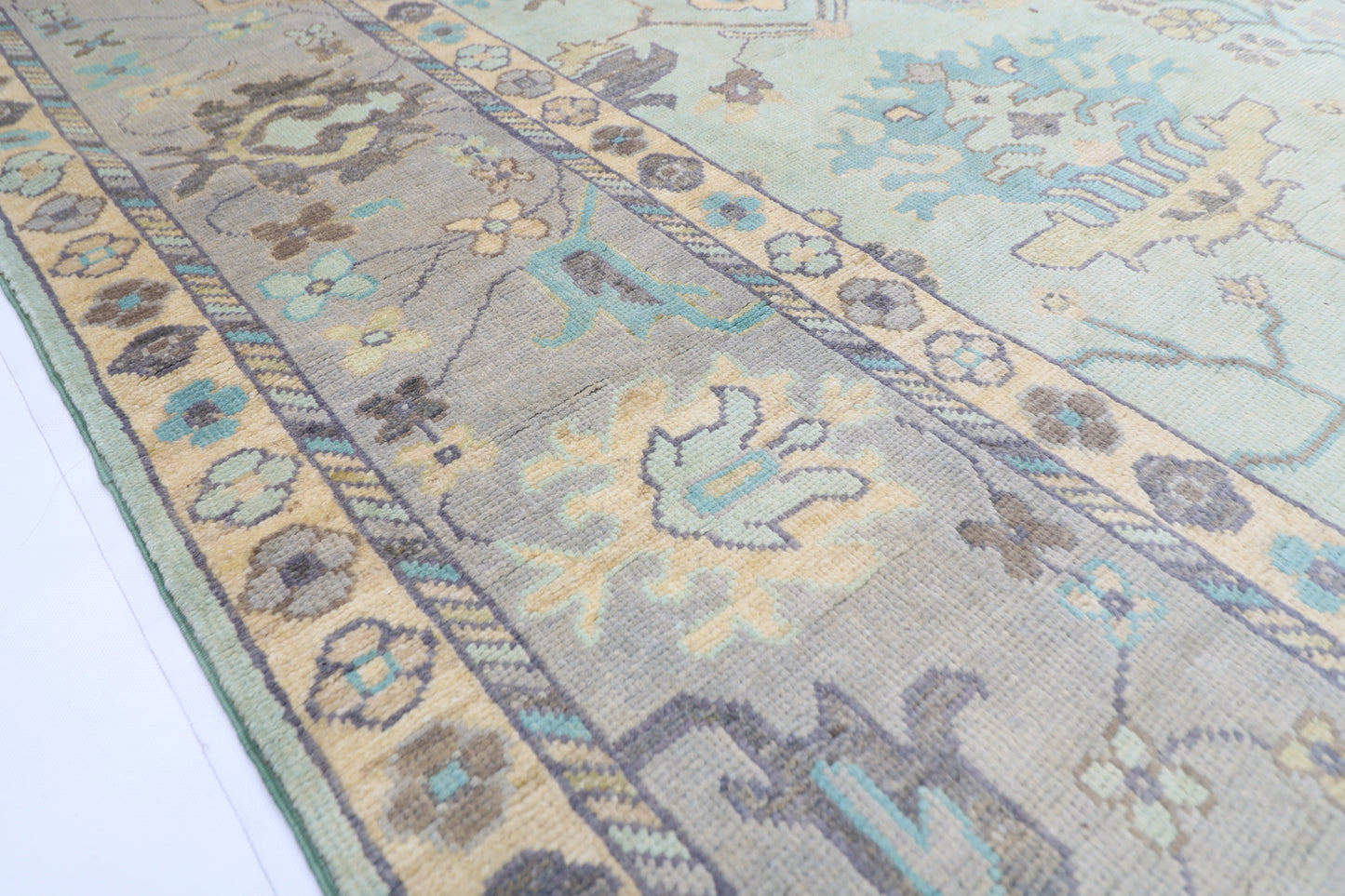 275 x 365 cm | Oushak Afghan Tribal Hand Knotted Veg Dye Wool carpet