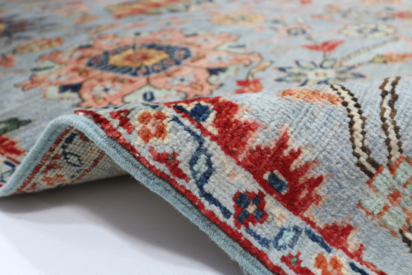 303 x 418 cm | Floral Afghan Tribal Hand Knotted Veg Dye Wool carpet