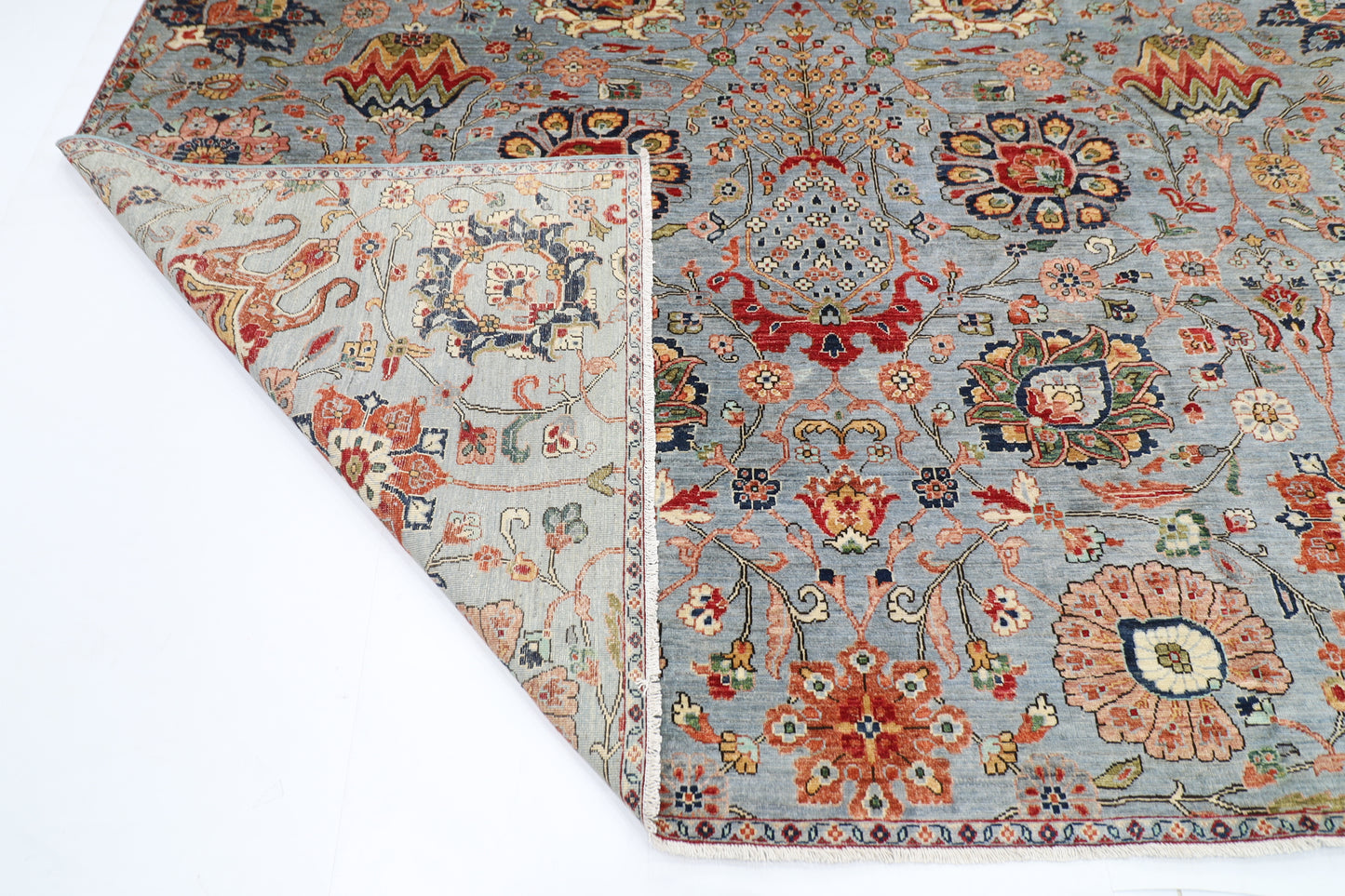 303 x 418 cm | Floral Afghan Tribal Hand Knotted Veg Dye Wool carpet