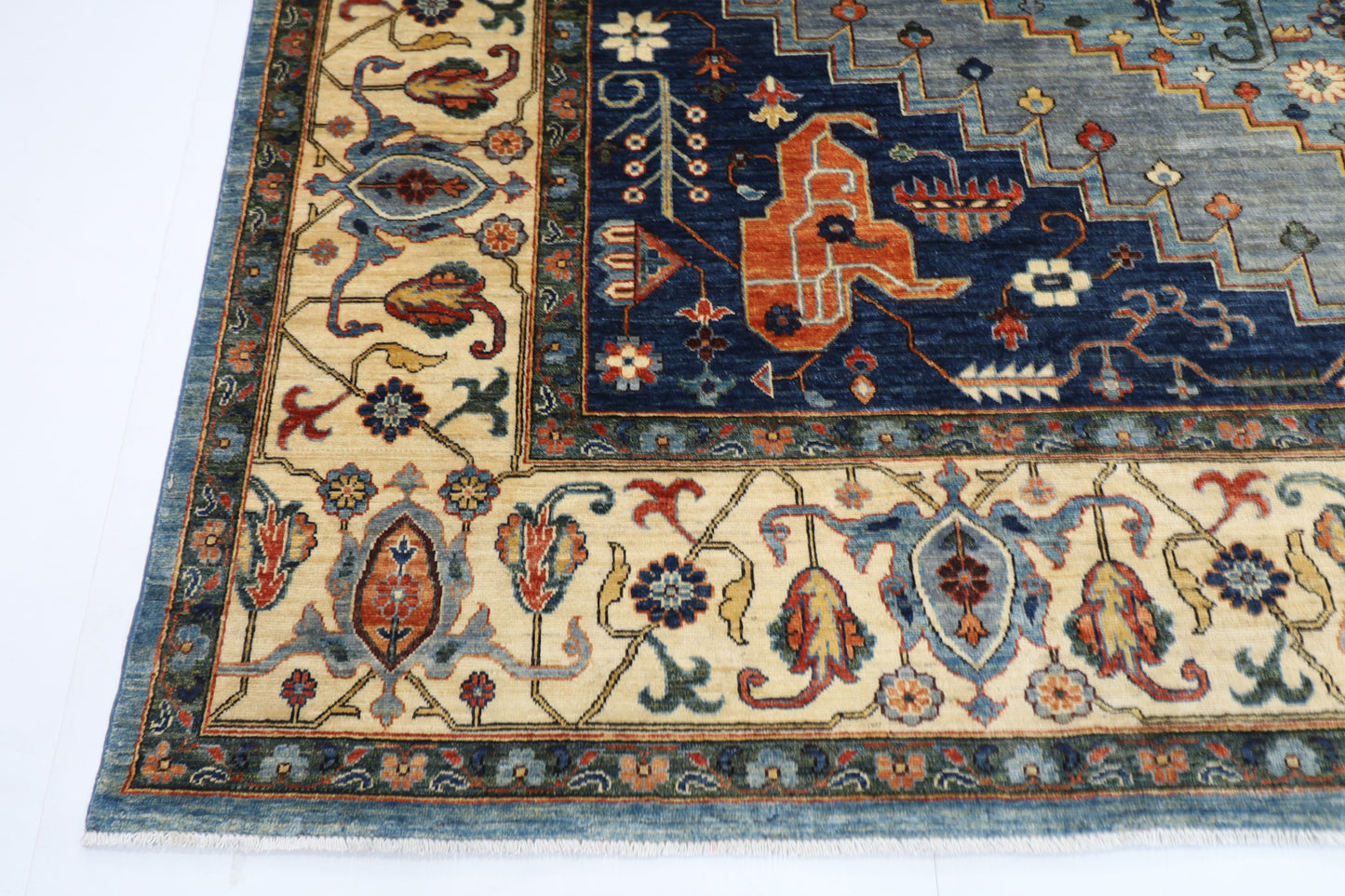 306 x 415 cm | Serapi Afghan Tribal Hand Knotted Veg Dye Wool carpet