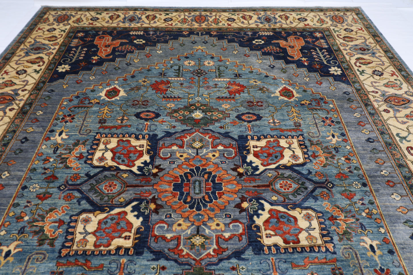 306 x 415 cm | Serapi Afghan Tribal Hand Knotted Veg Dye Wool carpet