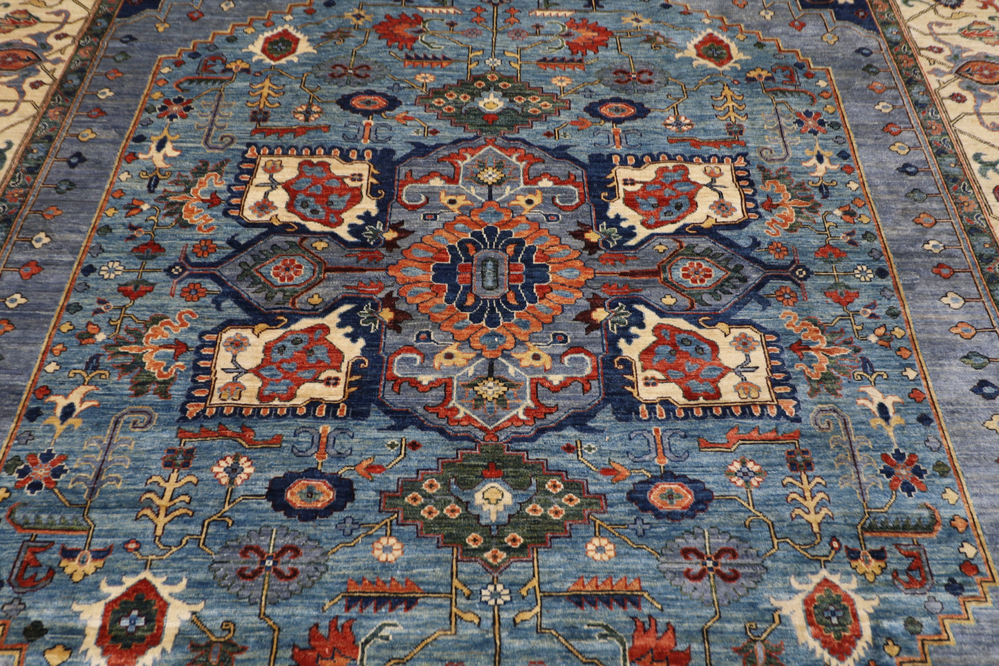 306 x 415 cm | Serapi Afghan Tribal Hand Knotted Veg Dye Wool carpet