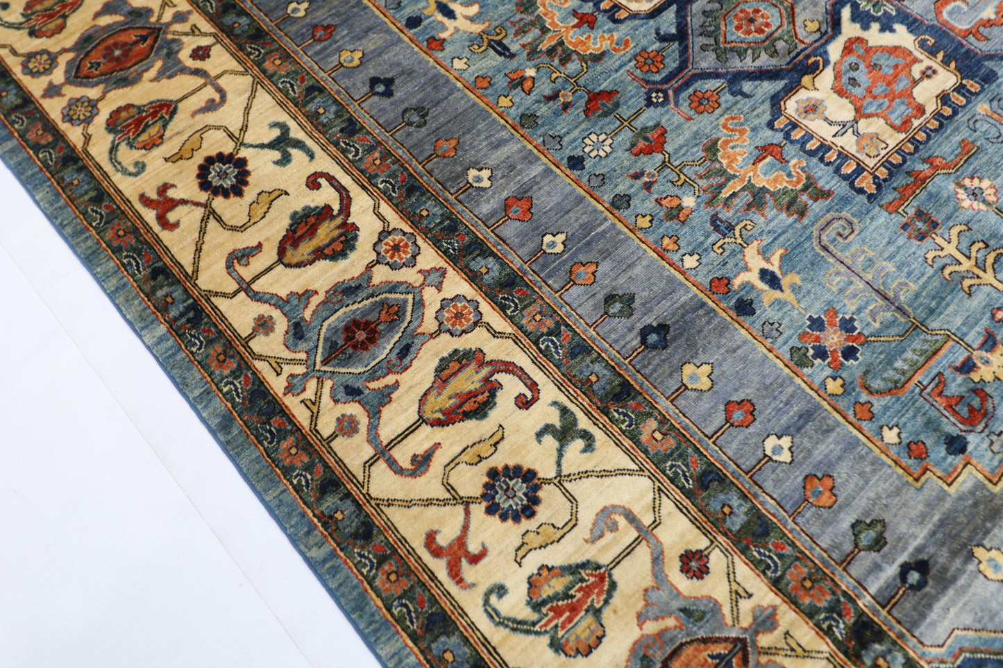 306 x 415 cm | Serapi Afghan Tribal Hand Knotted Veg Dye Wool carpet