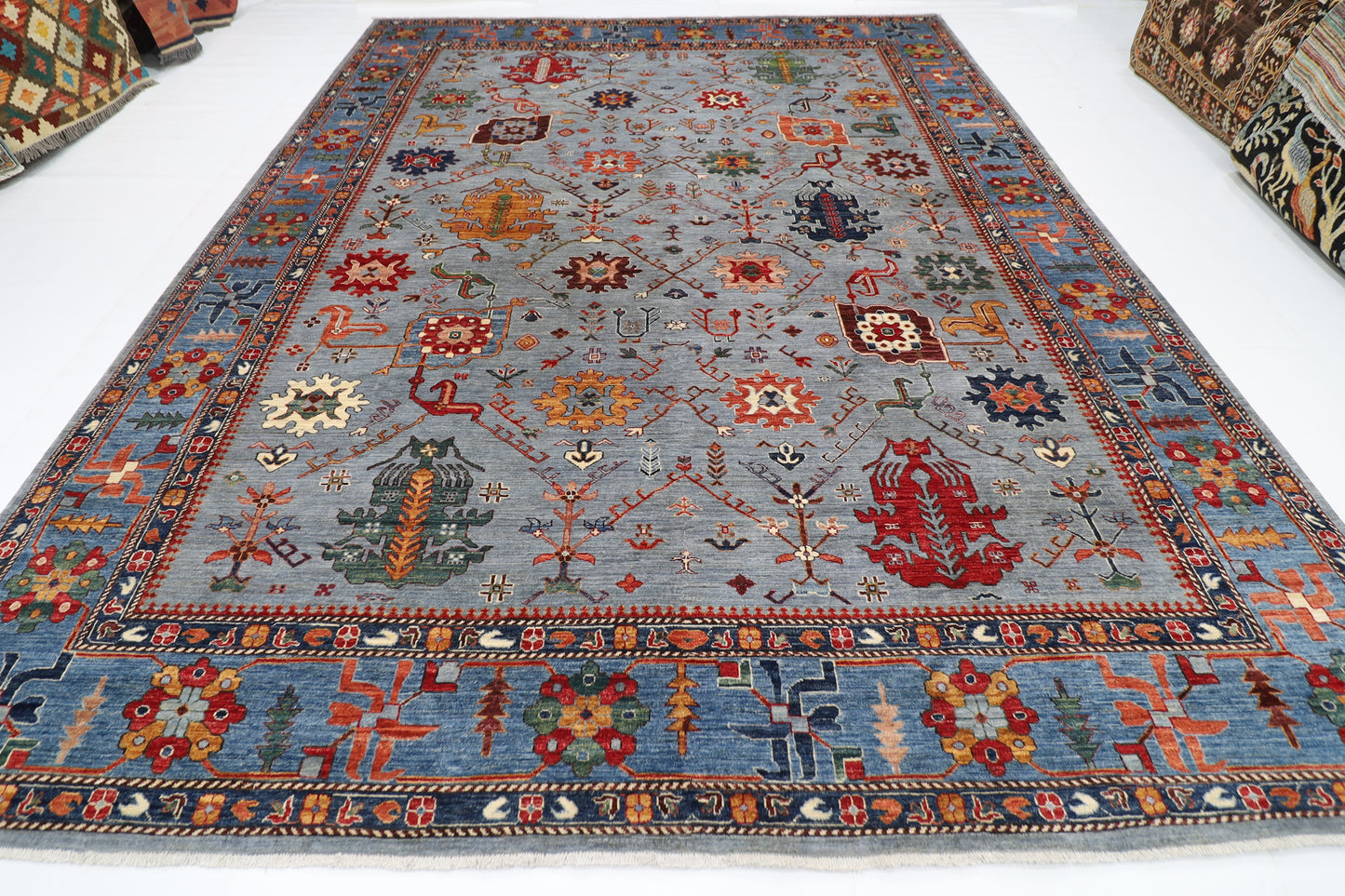 300 x 392 cm | Baluchi Afghan Tribal Hand Knotted Veg Dye Wool carpet