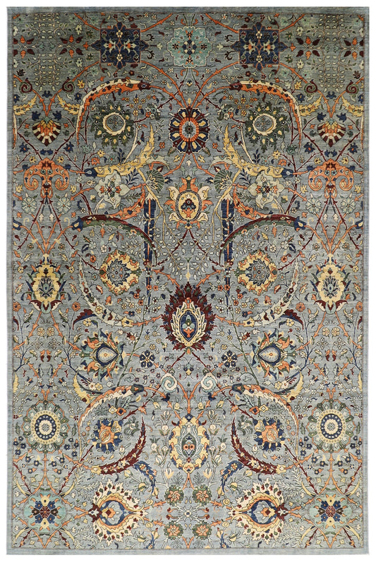 273 x 368 cm | Sickle Leaf Afghan Tribal Hand Knotted Veg Dye Wool carpet