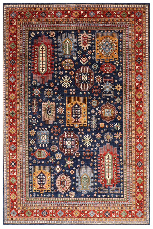 276 x 366 cm | Waziri Afghan Tribal Hand Knotted Veg Dye Wool carpet