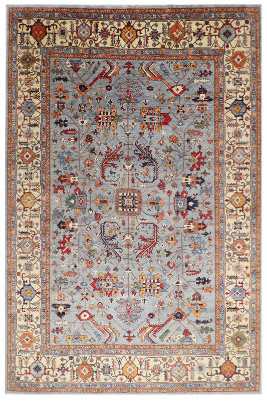 272 x 366 cm | Oriental Afghan Tribal Hand Knotted Veg Dye Wool carpet