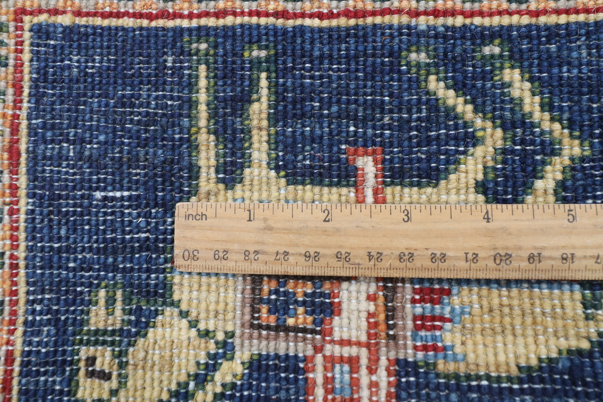 166 x 240 cm | Animal Blue Design Hand Knotted Veg Dye Wool Afghan Carpet