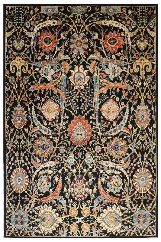 284 x 366 cm | Sickle Leaf Afghan Tribal Hand Knotted Veg Dye Wool carpet