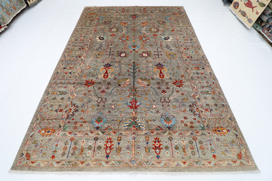 210 x 300 cm | Sultani Afghan Tribal Hand Knotted Veg Dye Wool carpet