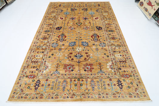 203 x 294 cm | Sultani Afghan Tribal Hand Knotted Veg Dye Wool carpet