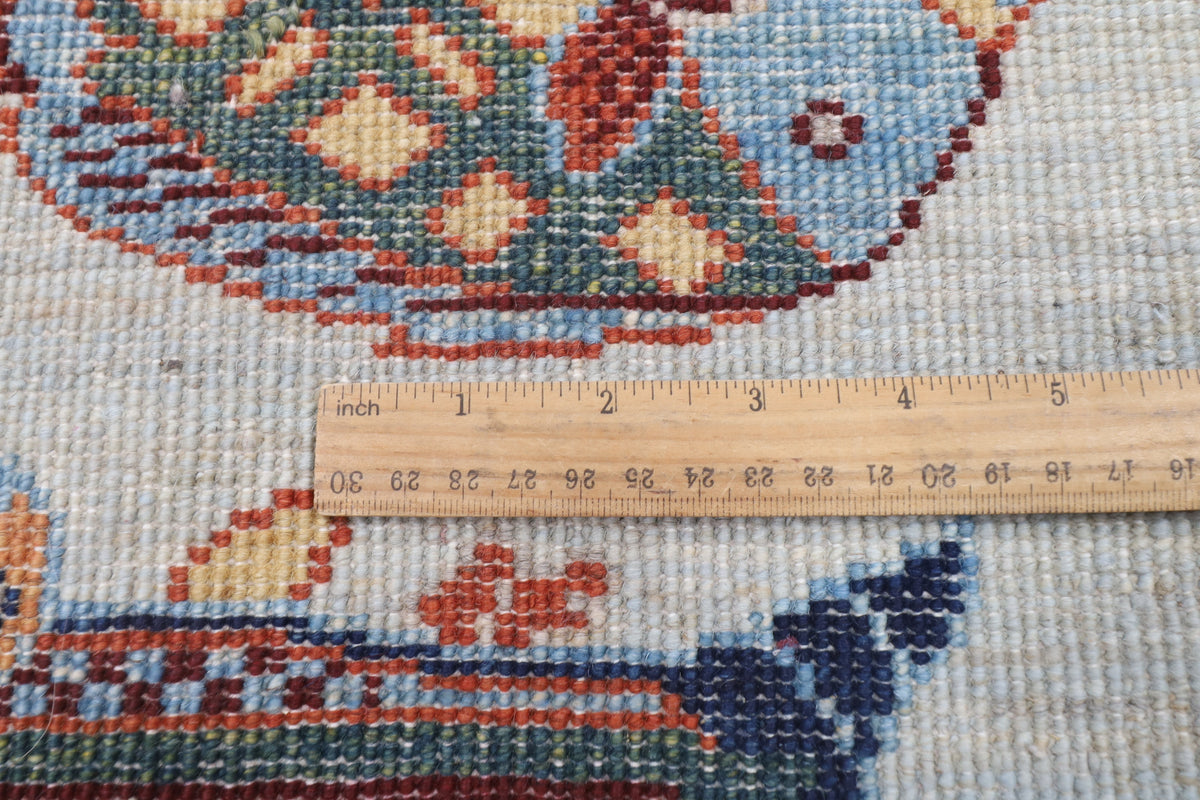 153 x 200 cm | Fish Design Hand Knotted Veg Dye Wool Afghan Carpet