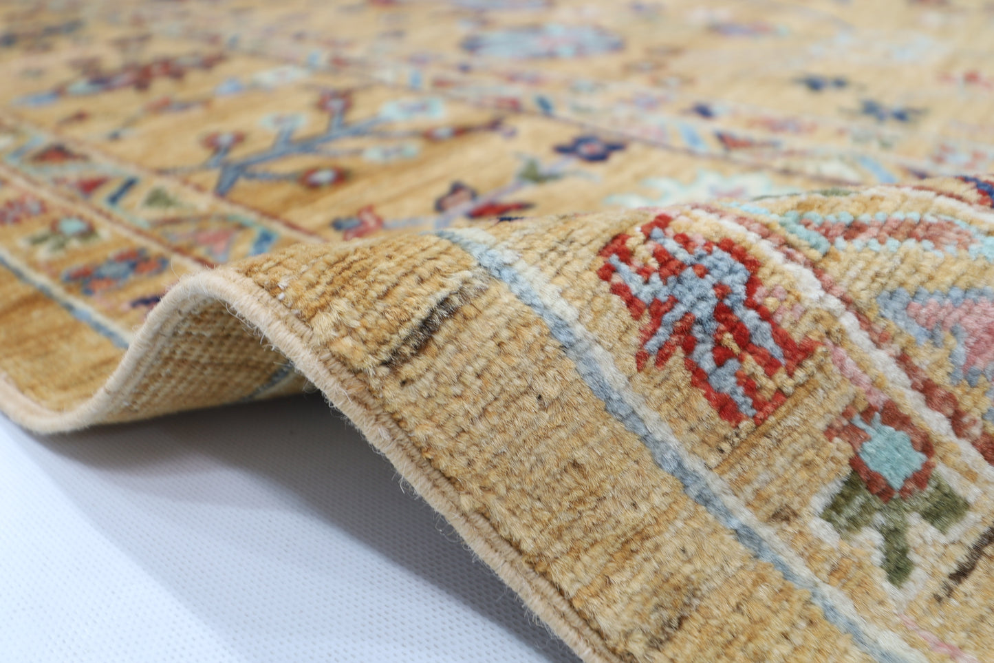 203 x 294 cm | Sultani Afghan Tribal Hand Knotted Veg Dye Wool carpet