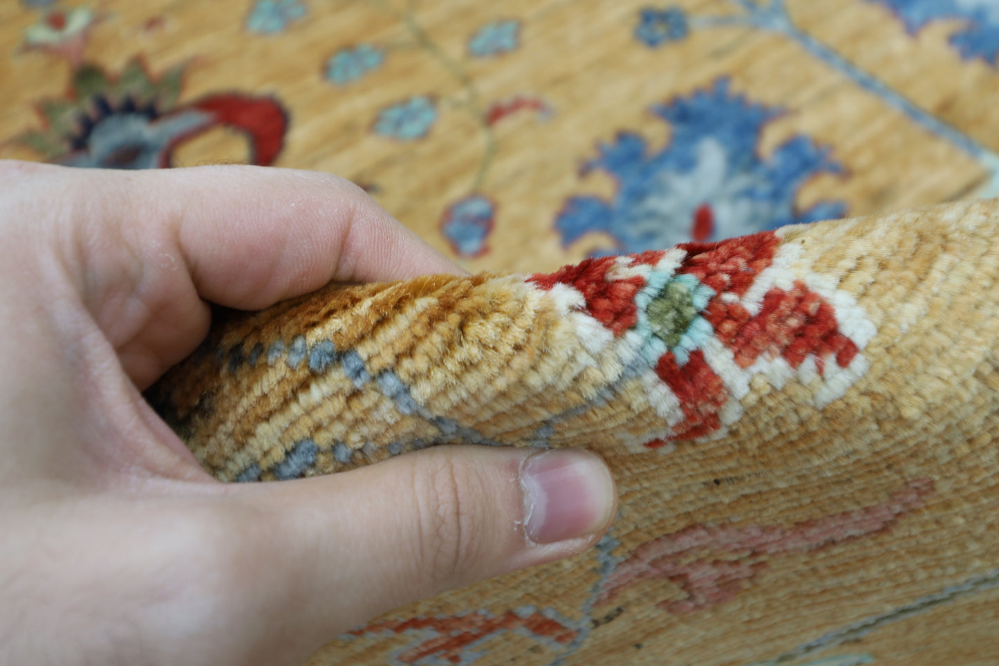 203 x 294 cm | Sultani Afghan Tribal Hand Knotted Veg Dye Wool carpet