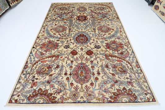 200 x 295 cm | Sickle Leaf Afghan Tribal Hand Knotted Veg Dye Wool carpet