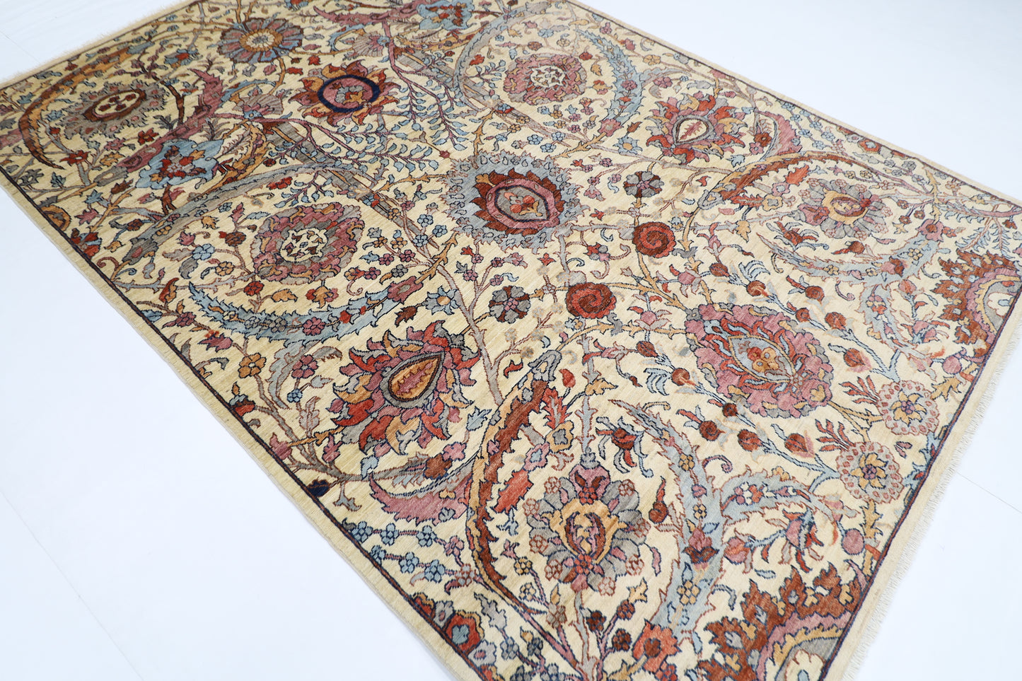 200 x 295 cm | Sickle Leaf Afghan Tribal Hand Knotted Veg Dye Wool carpet