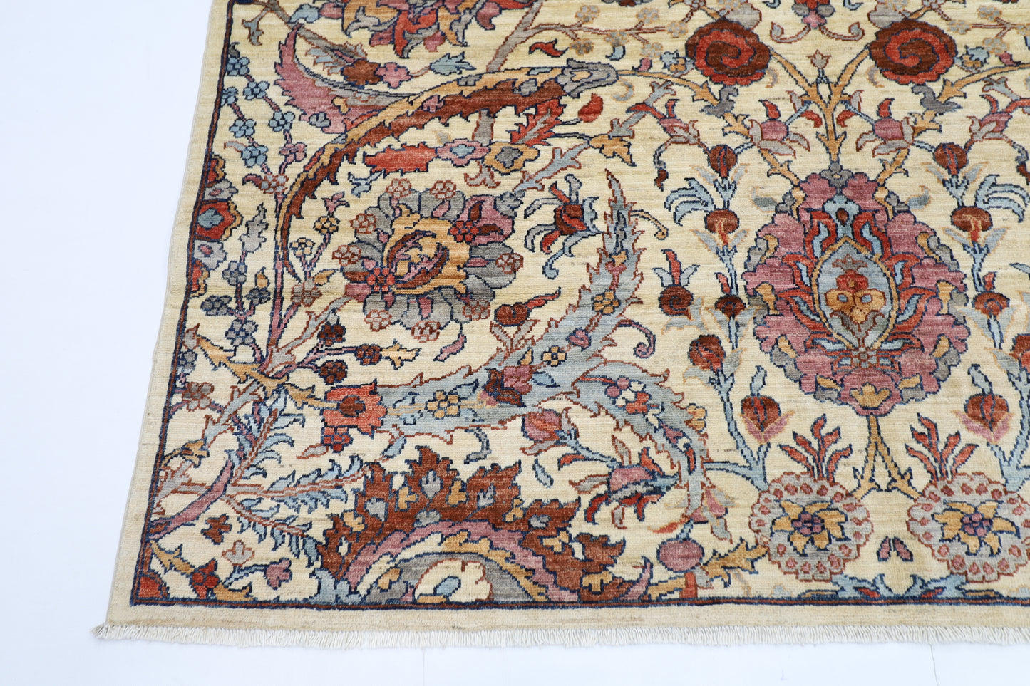 200 x 295 cm | Sickle Leaf Afghan Tribal Hand Knotted Veg Dye Wool carpet