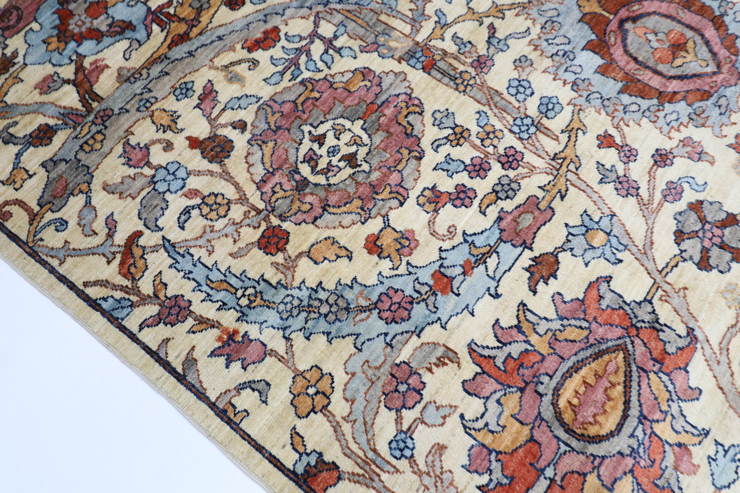 200 x 295 cm | Sickle Leaf Afghan Tribal Hand Knotted Veg Dye Wool carpet