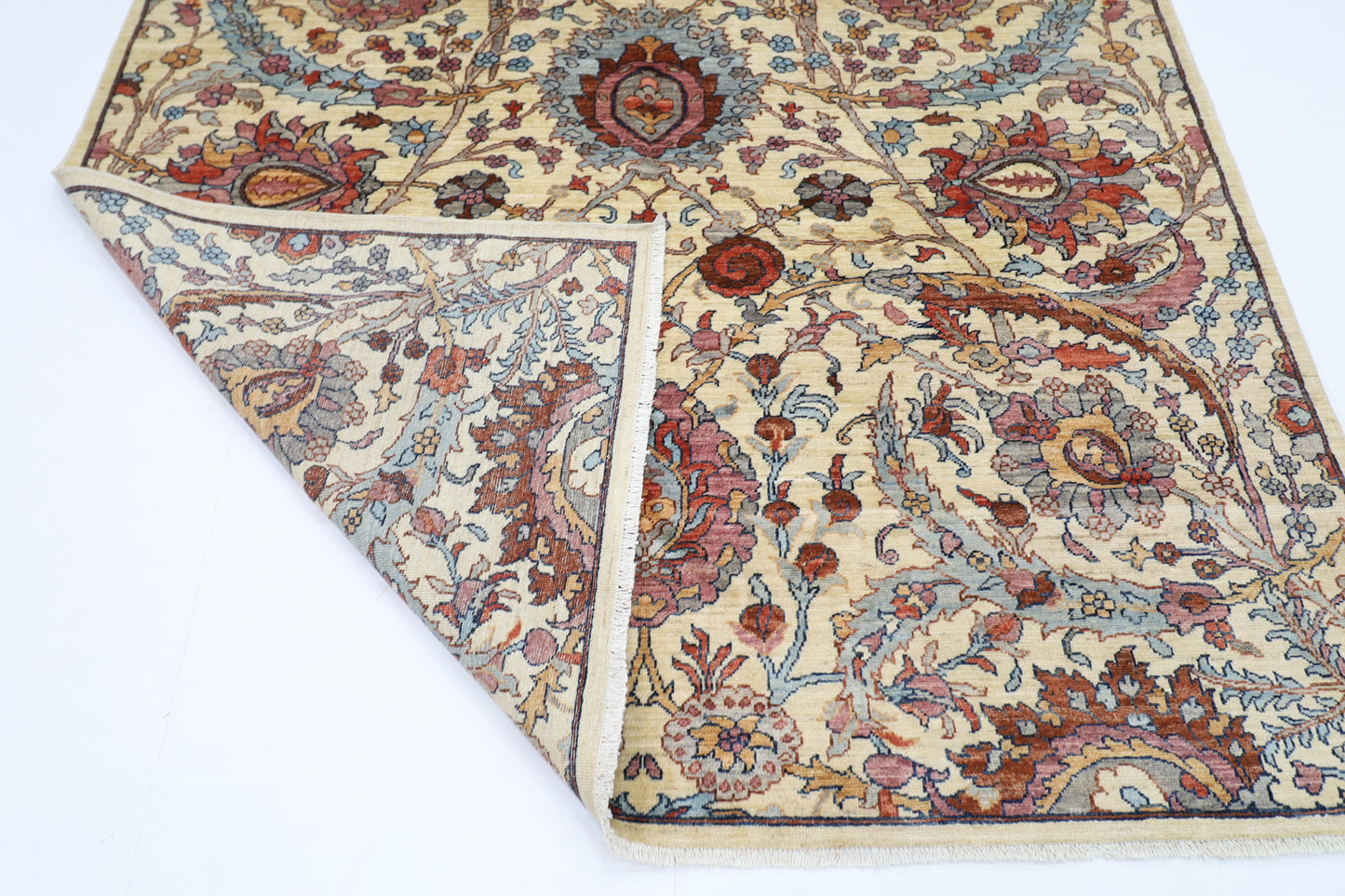 200 x 295 cm | Sickle Leaf Afghan Tribal Hand Knotted Veg Dye Wool carpet