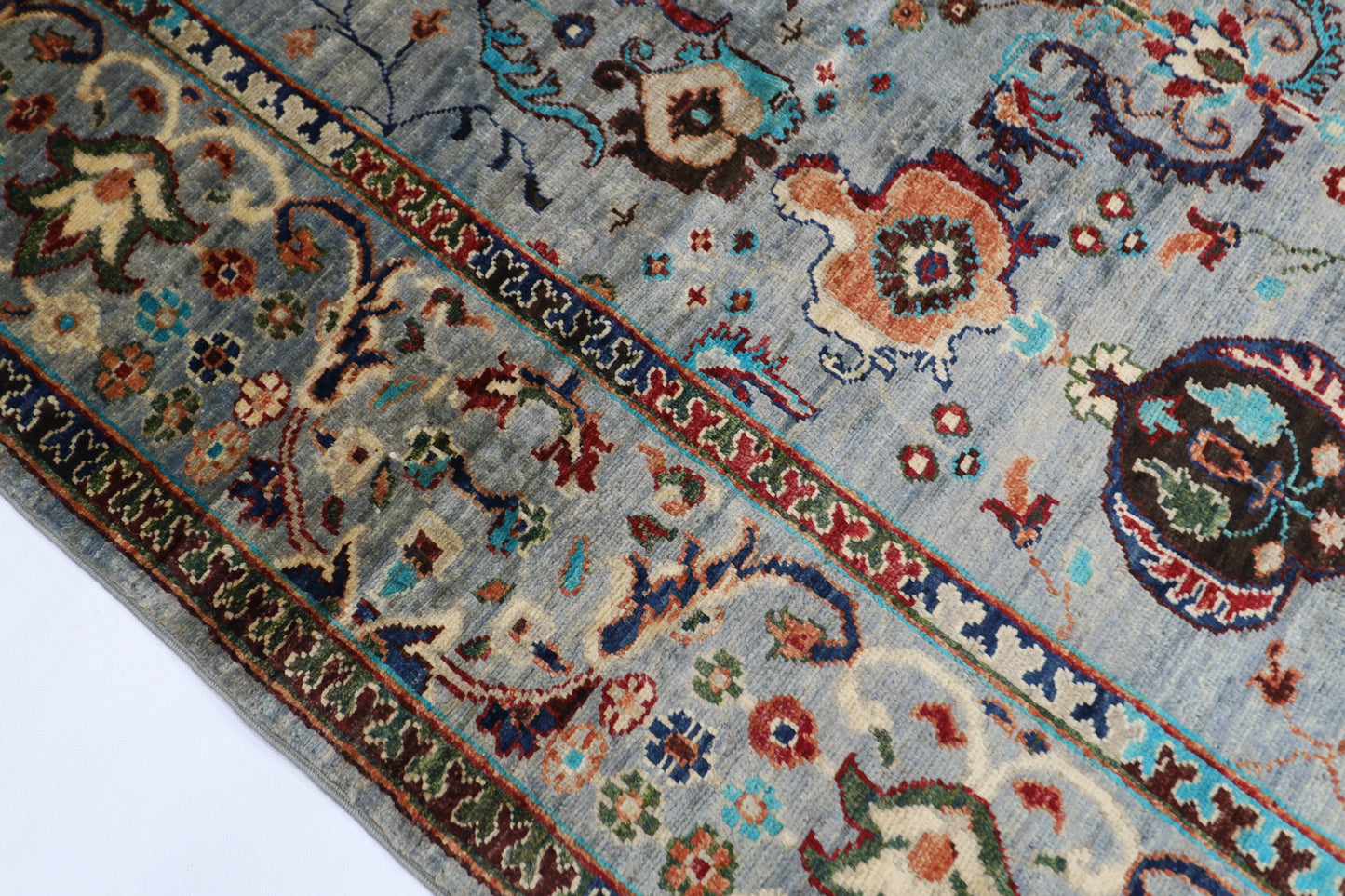 202 x 191 cm | Sultani Sqaure Afghan Tribal Hand Knotted Veg Dye Wool carpet