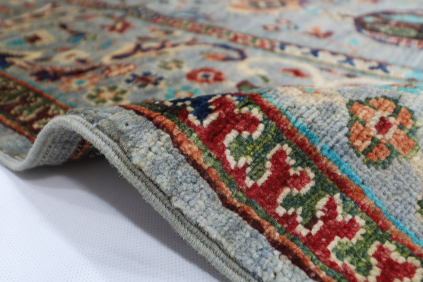 202 x 191 cm | Sultani Sqaure Afghan Tribal Hand Knotted Veg Dye Wool carpet