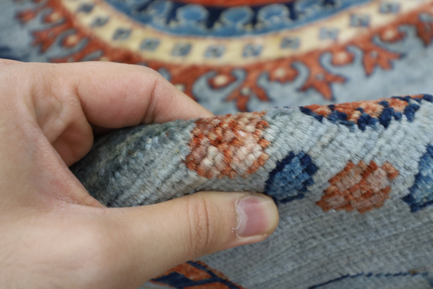 202 x 293 cm | Suzani Afghan Tribal Hand Knotted Veg Dye Wool carpet
