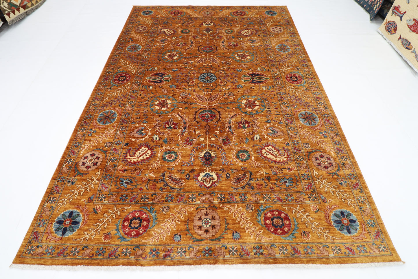 200 x 300 cm | Suzani Afghan Tribal Hand Knotted Veg Dye Wool carpet