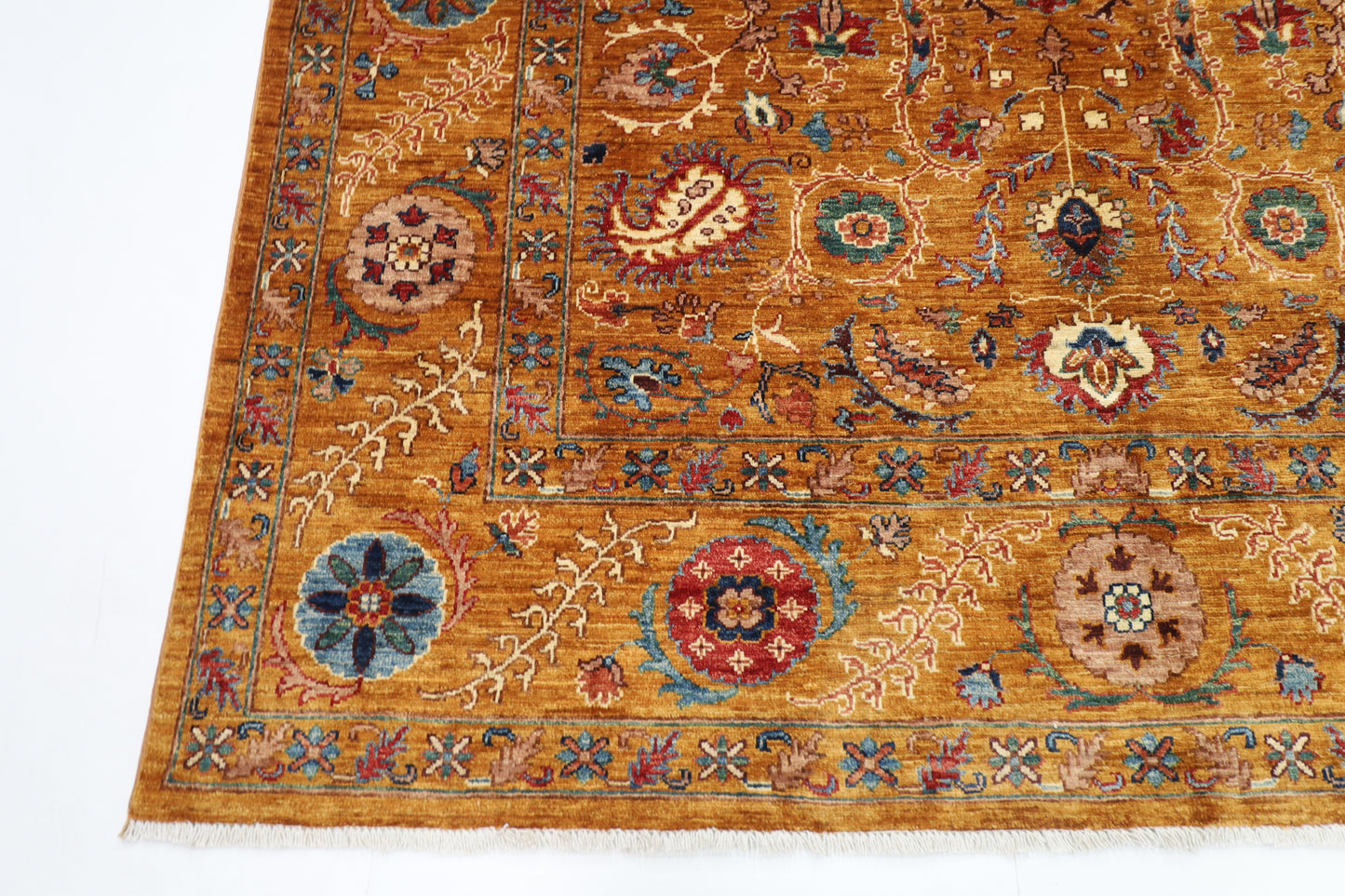 200 x 300 cm | Suzani Afghan Tribal Hand Knotted Veg Dye Wool carpet