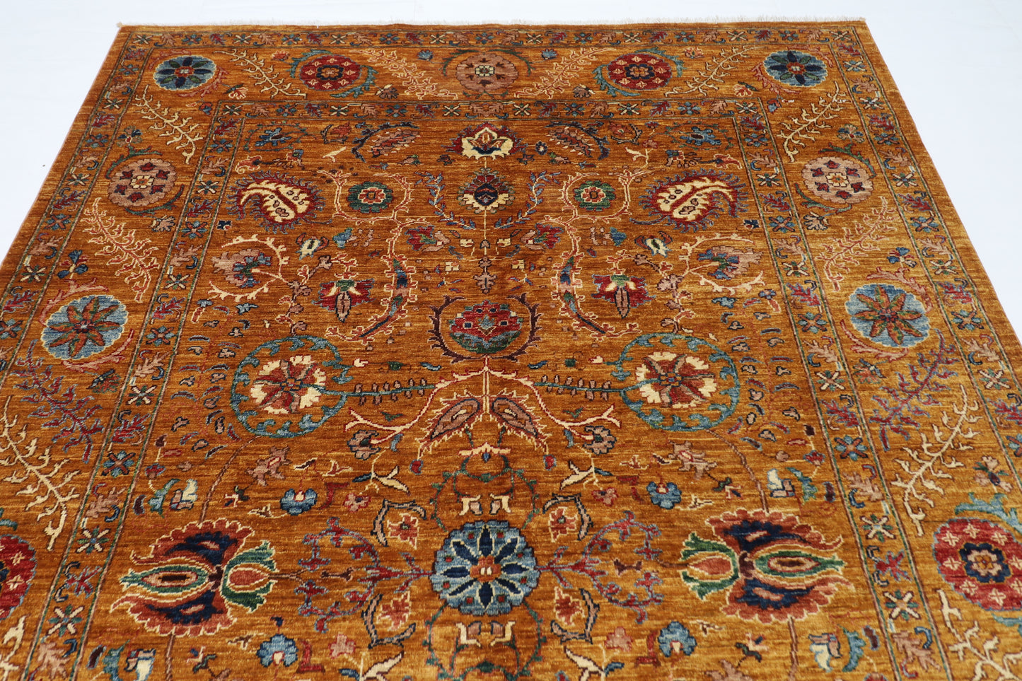 200 x 300 cm | Suzani Afghan Tribal Hand Knotted Veg Dye Wool carpet