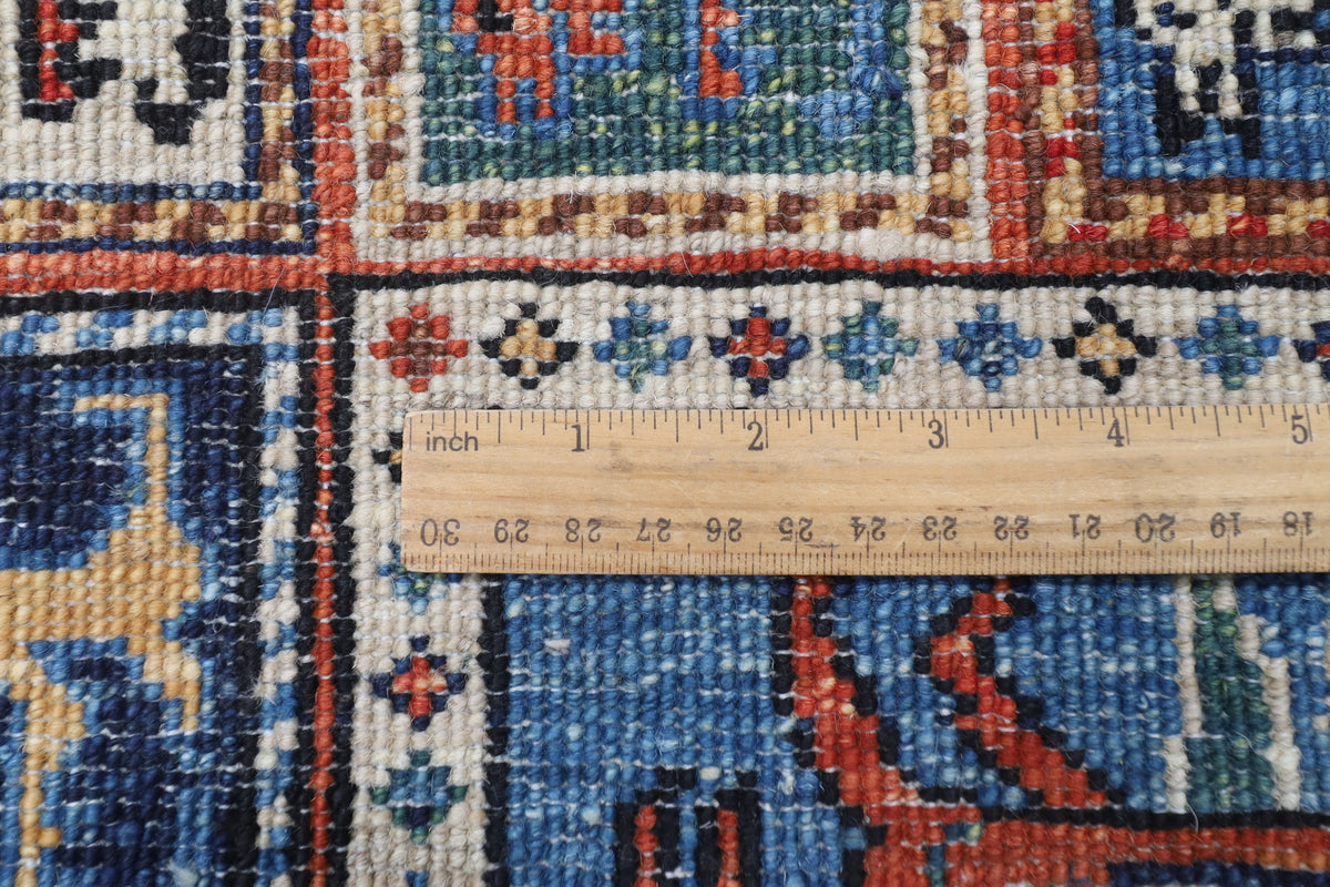 153 x 213 cm | Animal Blue Design Hand Knotted Veg Dye Wool Afghan Carpet