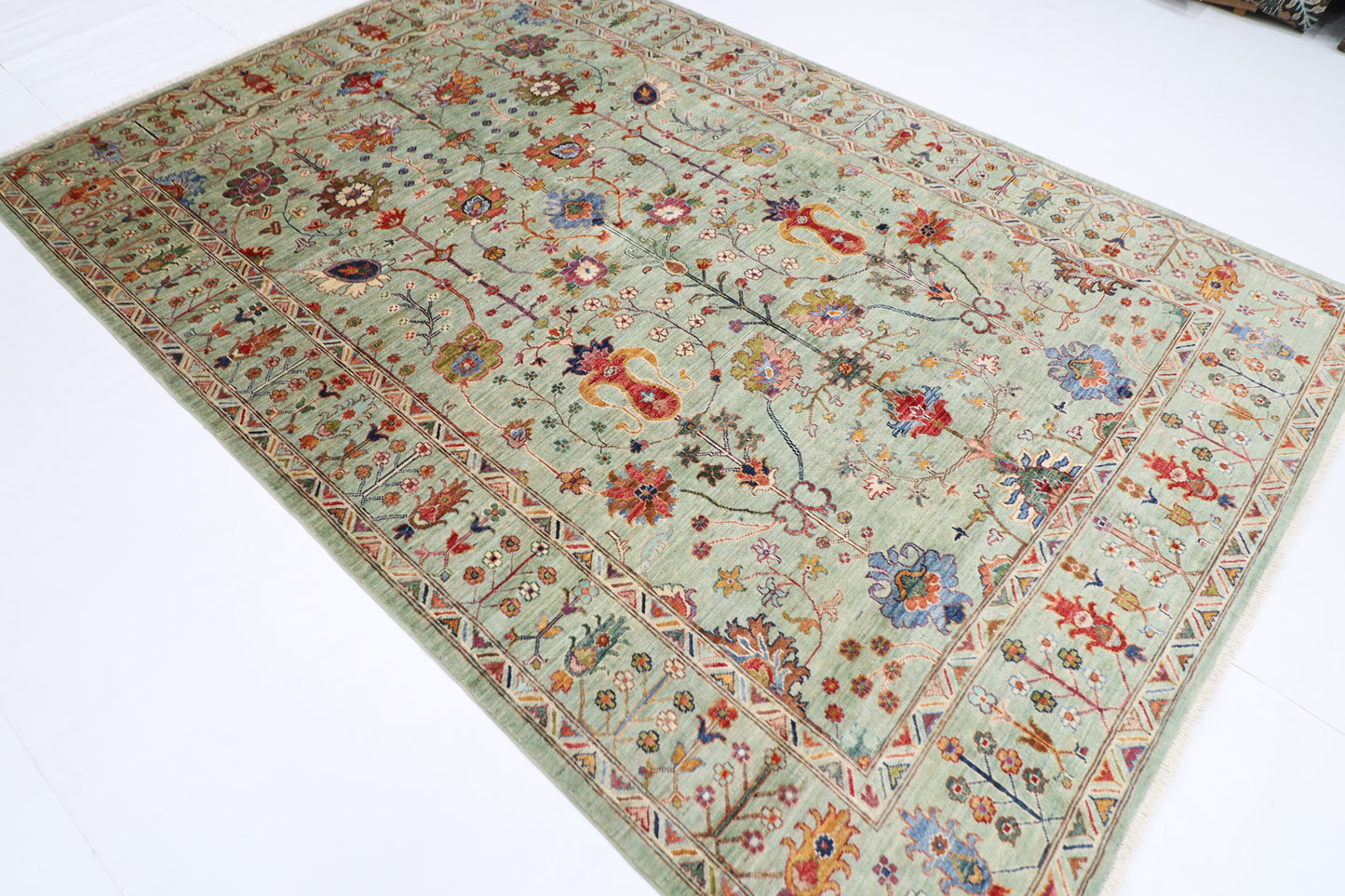 200 x 298 cm | Sultani Afghan Tribal Hand Knotted Veg Dye Wool carpet